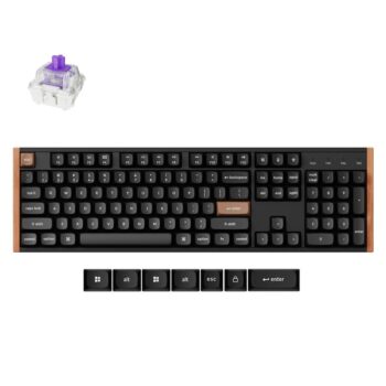 Keychron K10 HE (K10H-F1) Special Wood Edition Wireless Magnetic Hall Effect RGB Keyboard 100% US