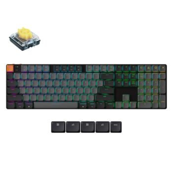 Keychron K5 V2 (K5X-B4) QMK Wireless Mechanical Keyboard Banana Switch RGB 100% US Layout