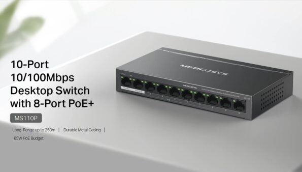 10x 10/100Mbps θύρες