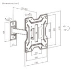 POWERTECH επιτοίχια βάση τηλεόρασης PT-1555