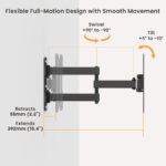 POWERTECH επιτοίχια βάση τηλεόρασης PT-1556
