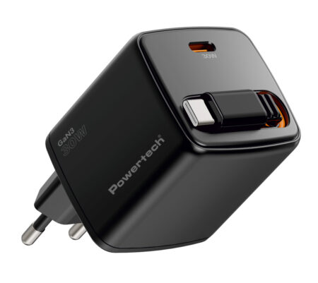 POWERTECH φορτιστής τοίχου PT-1571 με πτυσσόμενο καλώδιο