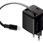 POWERTECH φορτιστής τοίχου PT-1572 με πτυσσόμενο καλώδιο