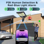 SECTEC smart ηλιακή κάμερα ST-LC598-EU με προβολέα