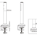 BRATECK 2x βάσεις στήριξης πάνελ SW02-3