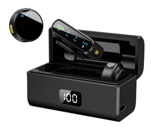 UPTECH ασύρματα μικρόφωνα UPW-M9MAX με θήκη φόρτισης