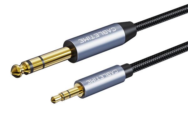CABLETIME καλώδιο ήχου 3.5mm σε 6.35mm CT-AV321-H11G CABLETIME καλώδιο ήχου 3.5mm σε 6.35mm CT-AV321-H11G