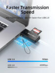 CABLETIME card reader CT-ASD3-PB για SD & micro SD