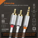 CABLETIME καλώδιο ήχου 3.5mm σε 2x RCA CT-AV314-P12G