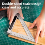 DELI μεταλλικός τριγωνικός χάρακας DL303200