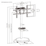 BRATECK βάση τηλεόρασης δαπέδου FS38-46TWE