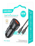 KAKUSIGA φορτιστής αυτοκινήτου KSC-1714 με καλώδιο USB-C