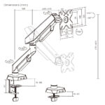 BRATECK βάση γραφείου οθόνης LDT114-C012