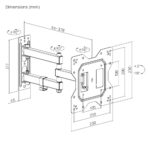 POWERTECH επιτοίχια βάση τηλεόρασης PT-1129
