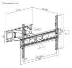 POWERTECH επιτοίχια βάση τηλεόρασης PT-1130