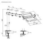 POWERTECH βάση γραφείου οθόνης ή laptop PT-1570