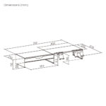 BRATECK επιτραπέζια βάση για οθόνη/laptop/smartphone/tablet STB-128-02 με συρτάρι