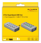 DELOCK USB hub 63263 με διακόπτες