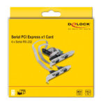 DELOCK κάρτα επέκτασης PCIe σε 4x RS-232 90410