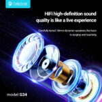 CELEBRAT earphones με μικρόφωνο G34
