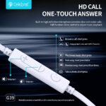 CELEBRAT earphones με μικρόφωνο G39