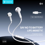CELEBRAT earphones με μικρόφωνο G39