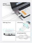 USAMS καλώδιο USB-C σε USB-C US-SJ660
