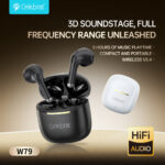 CELEBRAT earphones με θήκη φόρτισης W79