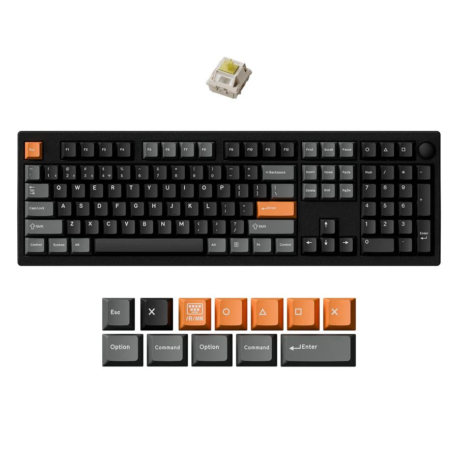 keychron-p6-ultra-8-k-wireless-rgb-backlight-swappable-banana-switch-knob-version-black