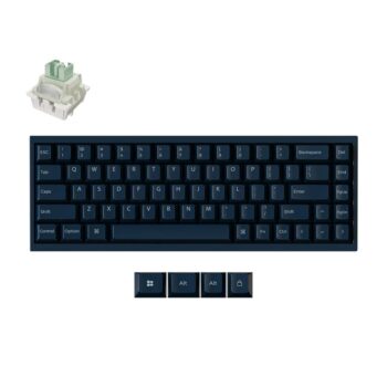 Keychron Q16 HE (Q16HW-J1) QMK Ceramic Custom Hall Effect  Keyboard RGB Lime Switch 65% US Blue