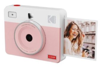 Kodak Mini Shot 3 Retro Pink -Instant Camera & Photo Printer (7.6 x 7.6 cm) iOS & Android BT + 8 She