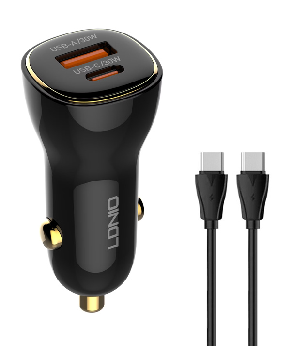 LDNIO φορτιστής αυτοκινήτου C103 με καλώδιο USB-C LDNIO φορτιστής αυτοκινήτου C103 με καλώδιο USB-C