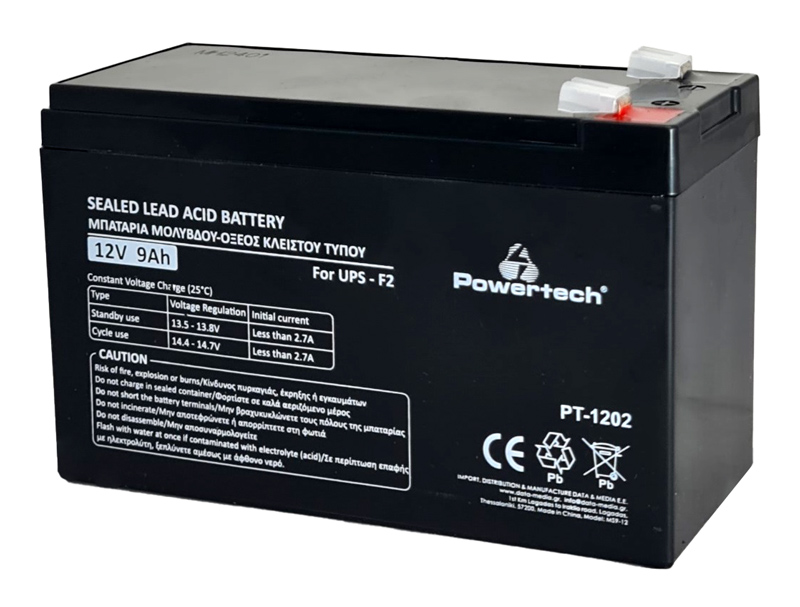 POWERTECH μπαταρία μολύβδου PT-1202 για UPS POWERTECH μπαταρία μολύβδου PT-1202 για UPS