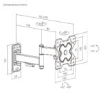 POWERTECH επιτοίχια βάση τηλεόρασης PT-1278