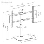 POWERTECH επιτραπέζια βάση τηλεόρασης PT-1565