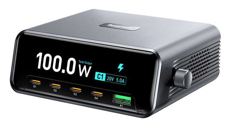 POWERTECH σταθμός φόρτισης PT-1622 με οθόνη POWERTECH σταθμός φόρτισης PT-1622 με οθόνη