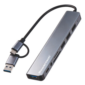 POWERTECH USB hub PTR-0205 με card reader