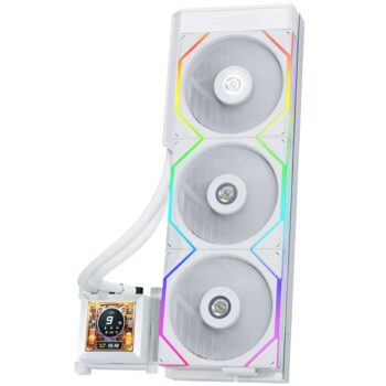 Lian Li HydroShift LCD 360 TL fan White - AIO CPU Liquid Cooler with TL LCD Fans