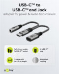 GOOBAY αντάπτορας USB-C σε 3.5mm & USB-C 74524