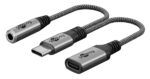 GOOBAY αντάπτορας USB-C σε 3.5mm & USB-C 74524