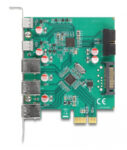 DELOCK κάρτα επέκτασης PCIe x1 σε 3x USB/2x USB-C/19-pin 90109