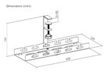 BRATECK cable management γραφείου CC11-10-1