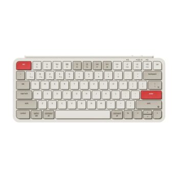 Keychron B1 Pro (B1P-K13) Ultraslim Mini Wireless BT Keyboard ZMK Online customize Retro Red 75% US