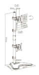 BRATECK βάση γραφείου για 2x οθόνες LDT66-T02V