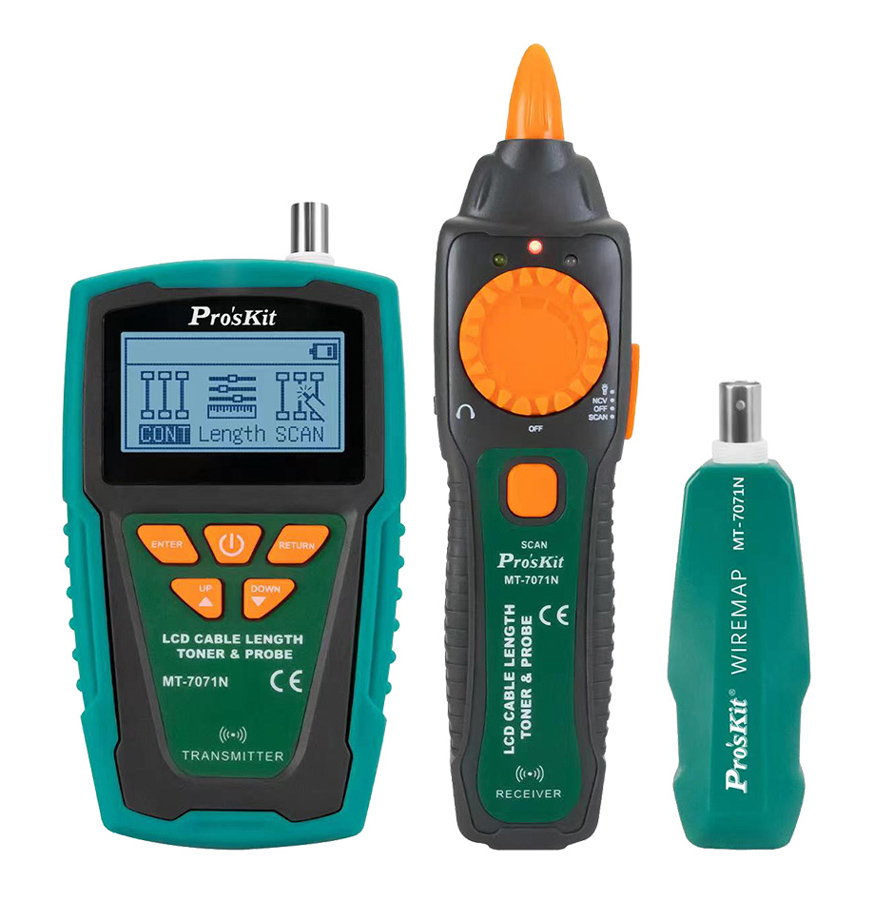 PROSKIT tester καλωδίων δικτύου MT-7071N για RJ45/11/12 & BNC PROSKIT tester καλωδίων δικτύου MT-7071N για RJ45/11/12 & BNC