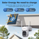 SECTEC σύστημα παρακολούθησης 4x smart ηλιακών καμερών ST-WRK04-EU με hub