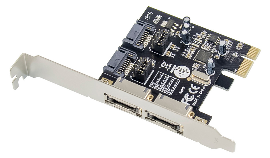 POWERTECH κάρτα επέκτασης PCIe σε 2x SATA ST51 POWERTECH κάρτα επέκτασης PCIe σε 2x SATA ST51