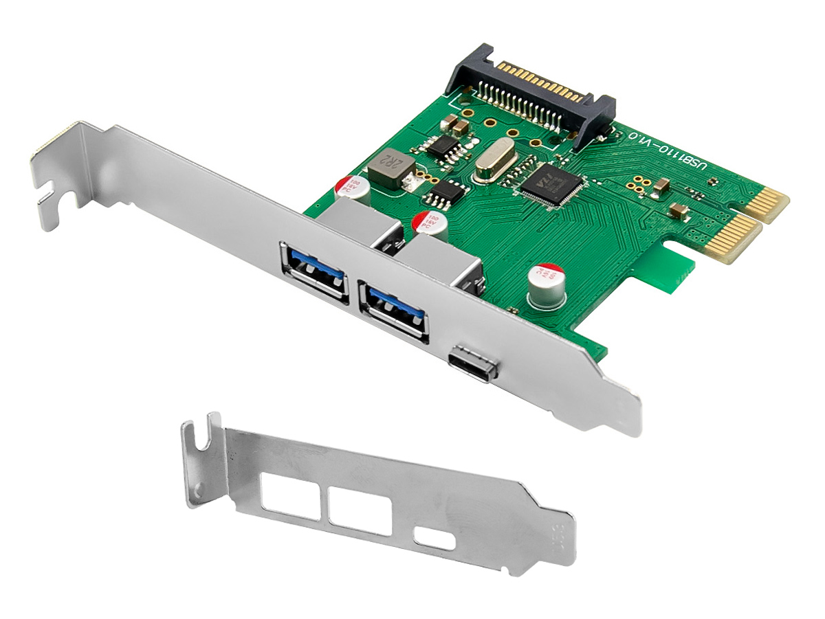 POWERTECH κάρτα επέκτασης PCIe σε 2x USB & 1x USB-C ST627 POWERTECH κάρτα επέκτασης PCIe σε 2x USB & 1x USB-C ST627