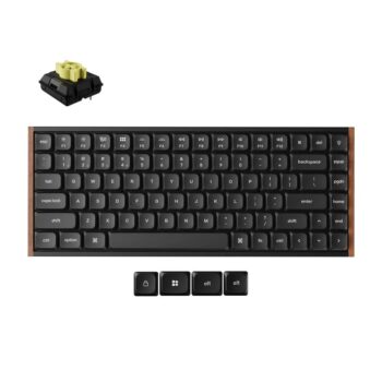 Keychron K3 Ultra (K3U-H4) ZMK 8K Wireless Mechanical Keyboard Banana Switch Low Prof. Wood Fr. 75%