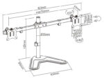 BRATECK βάση γραφείου για 2x οθόνες LDT57-T02